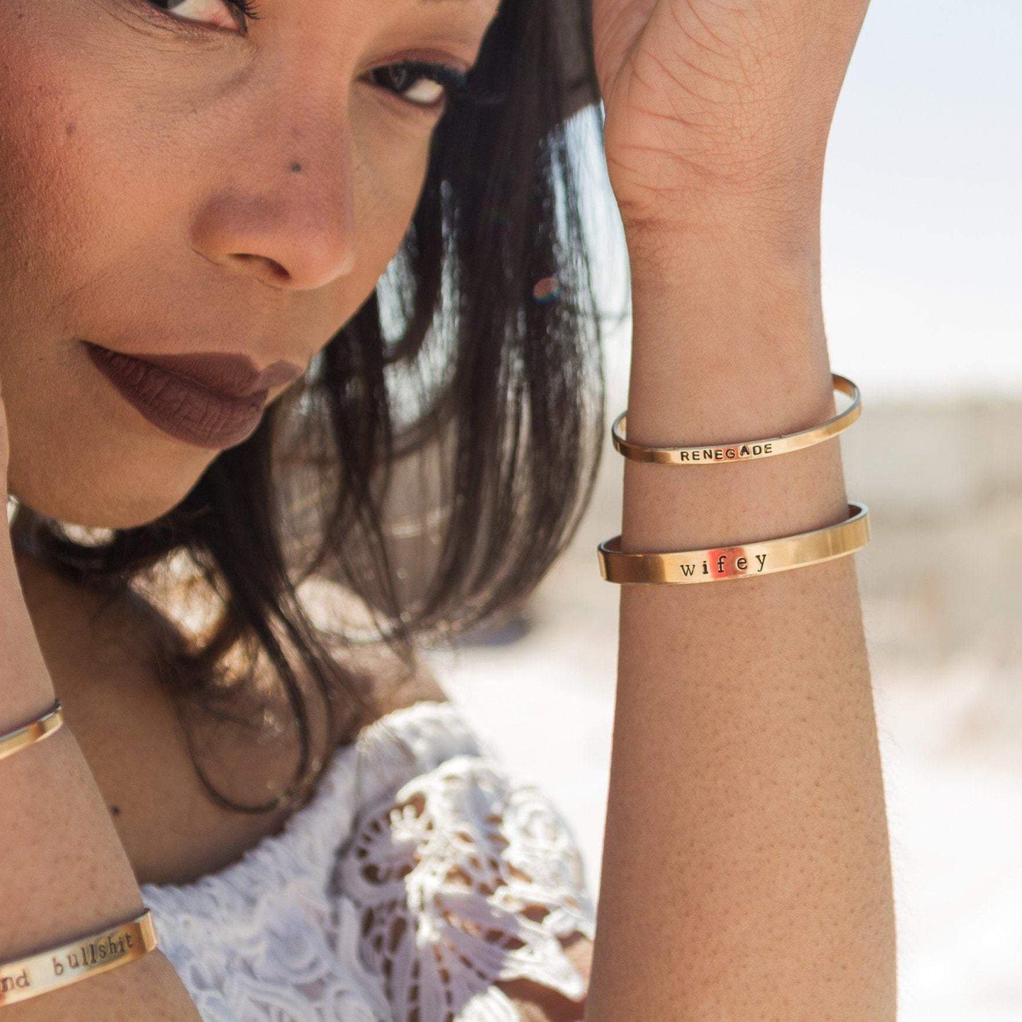 VEGAN FOR LIFE Skinny Cuff Bracelet