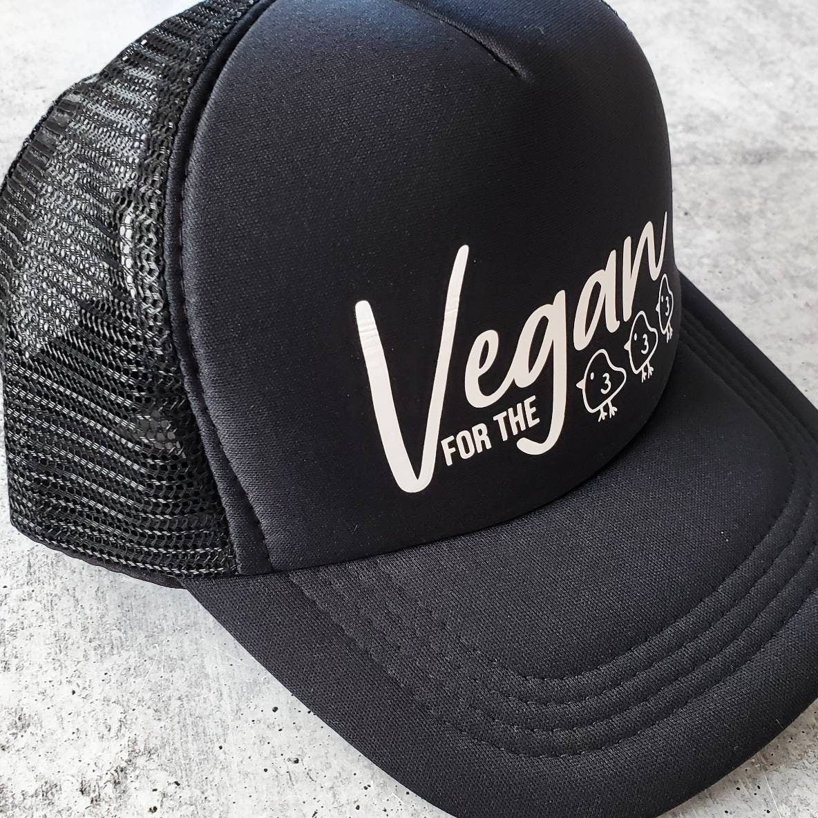 VEGAN For the Chicks Youth Trucker Hat