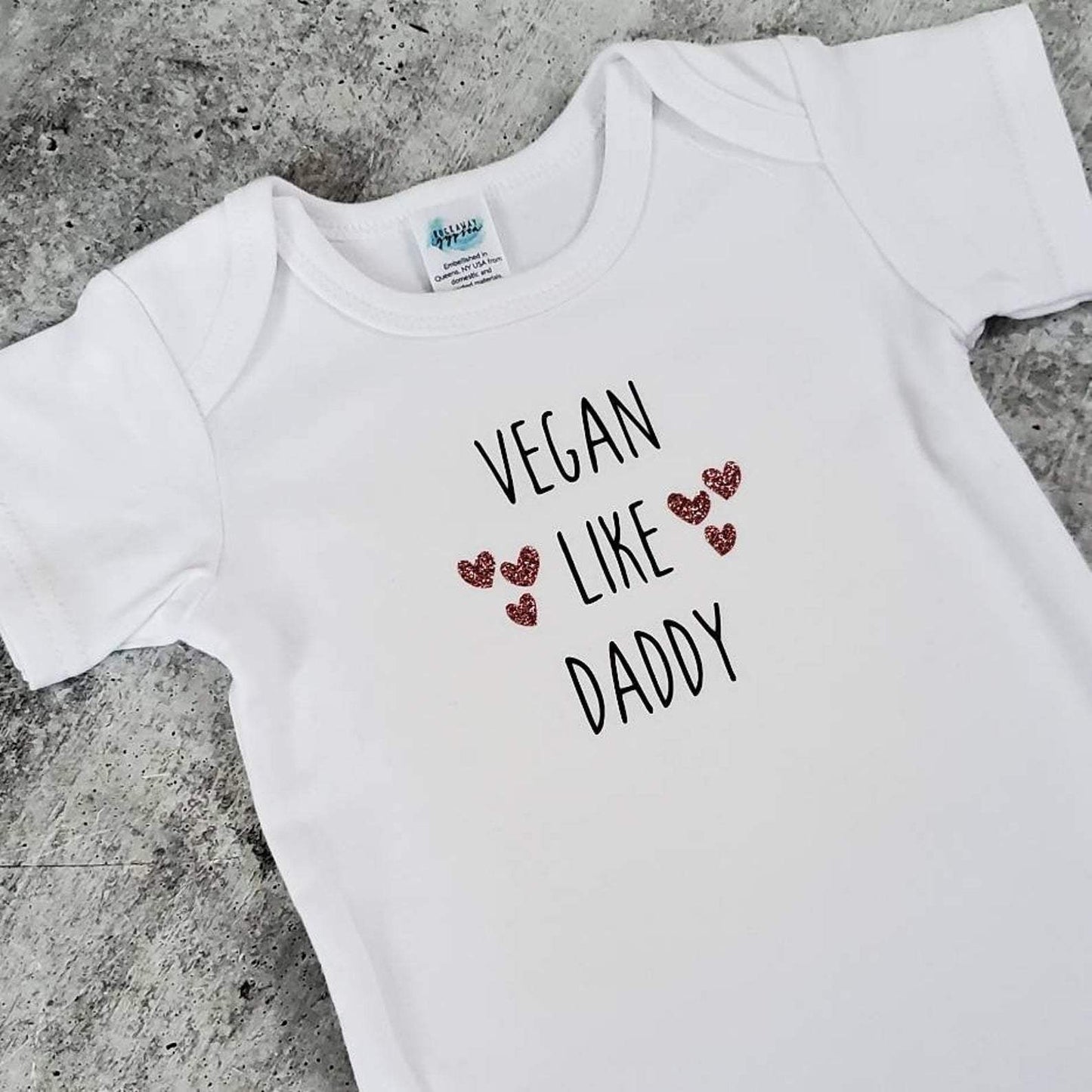 VEGAN LIKE DADDY or MOMMY Short Sleeve Baby Bodysuit