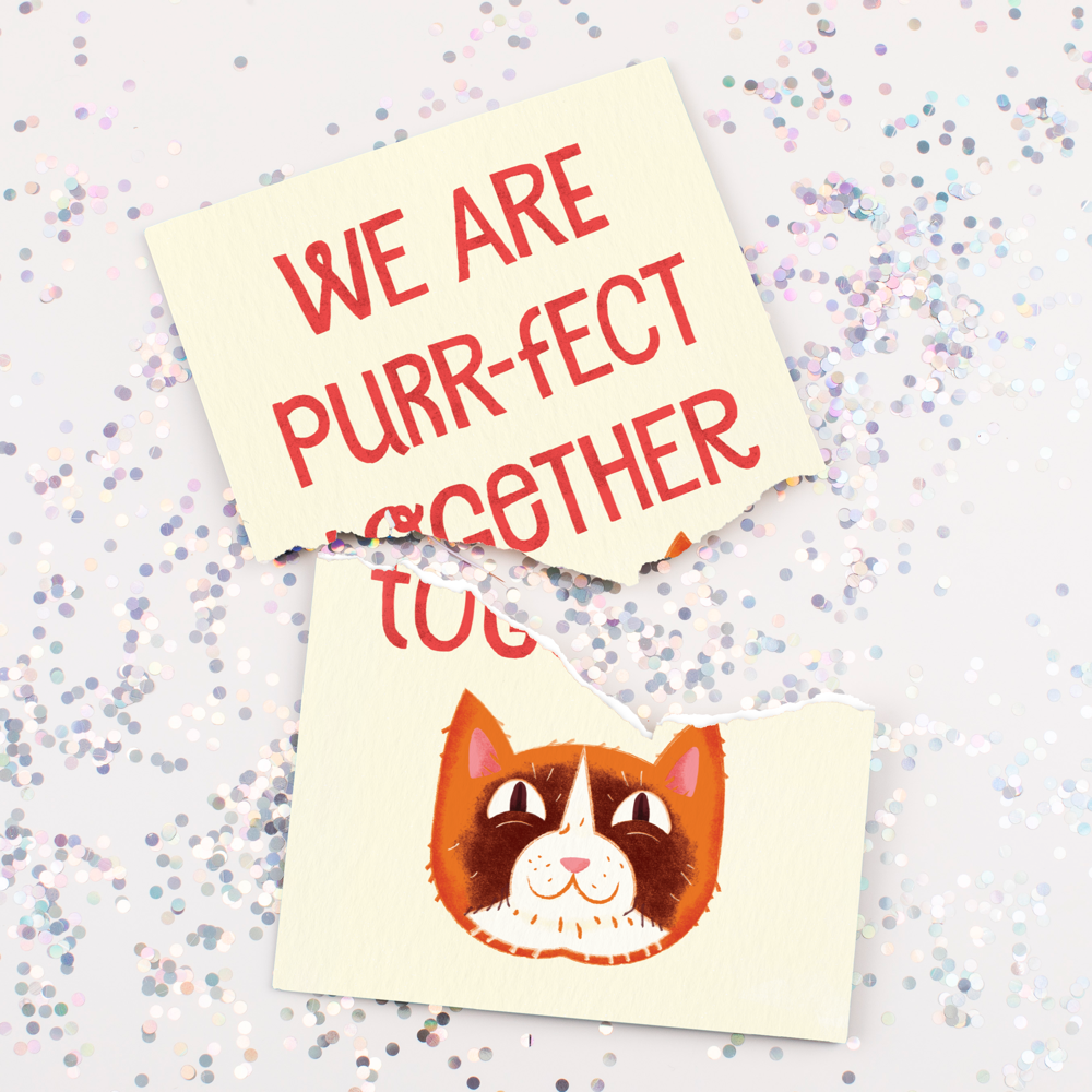 Endless Meowy Valentines With Glitter