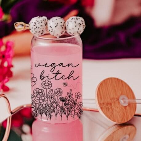 Vegan Bitch Spring Glass Can Cup
