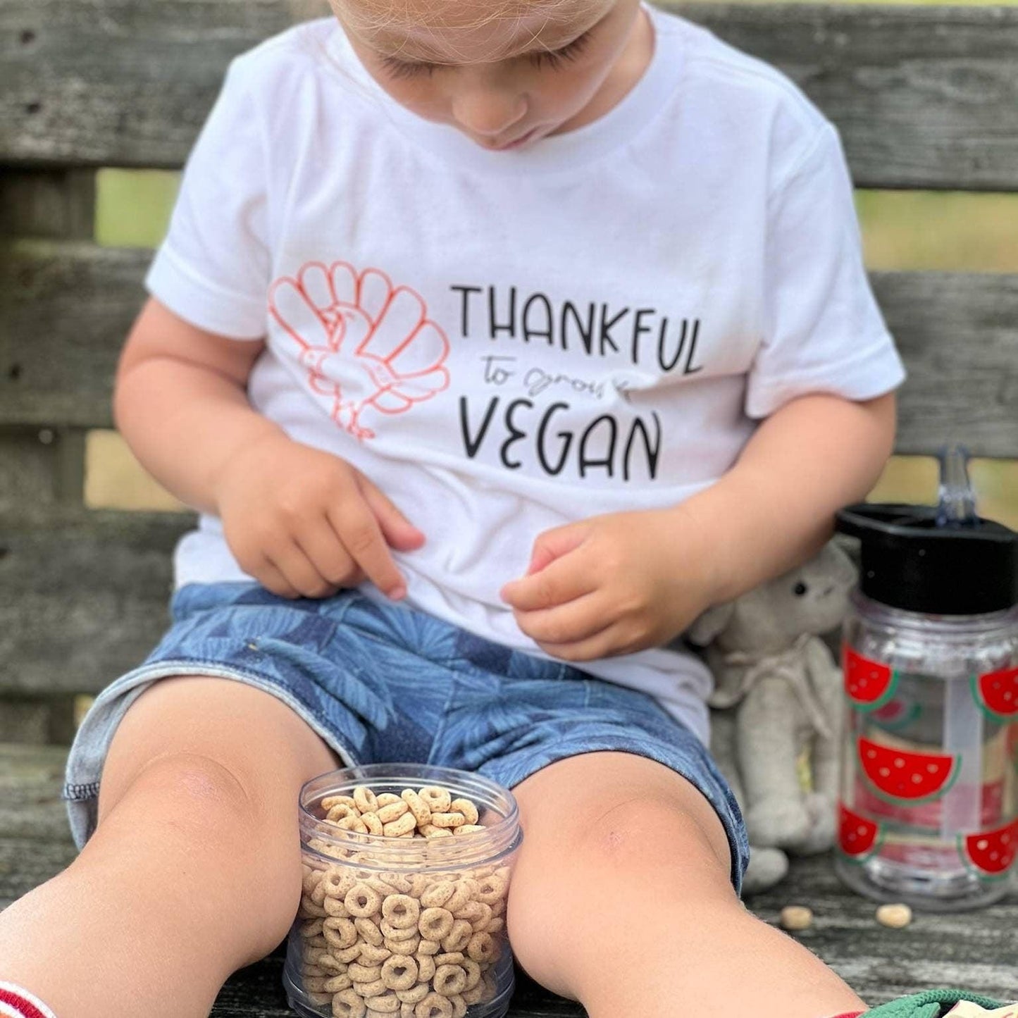 Vegan Toddler Tee Shirt for Thanksgiving