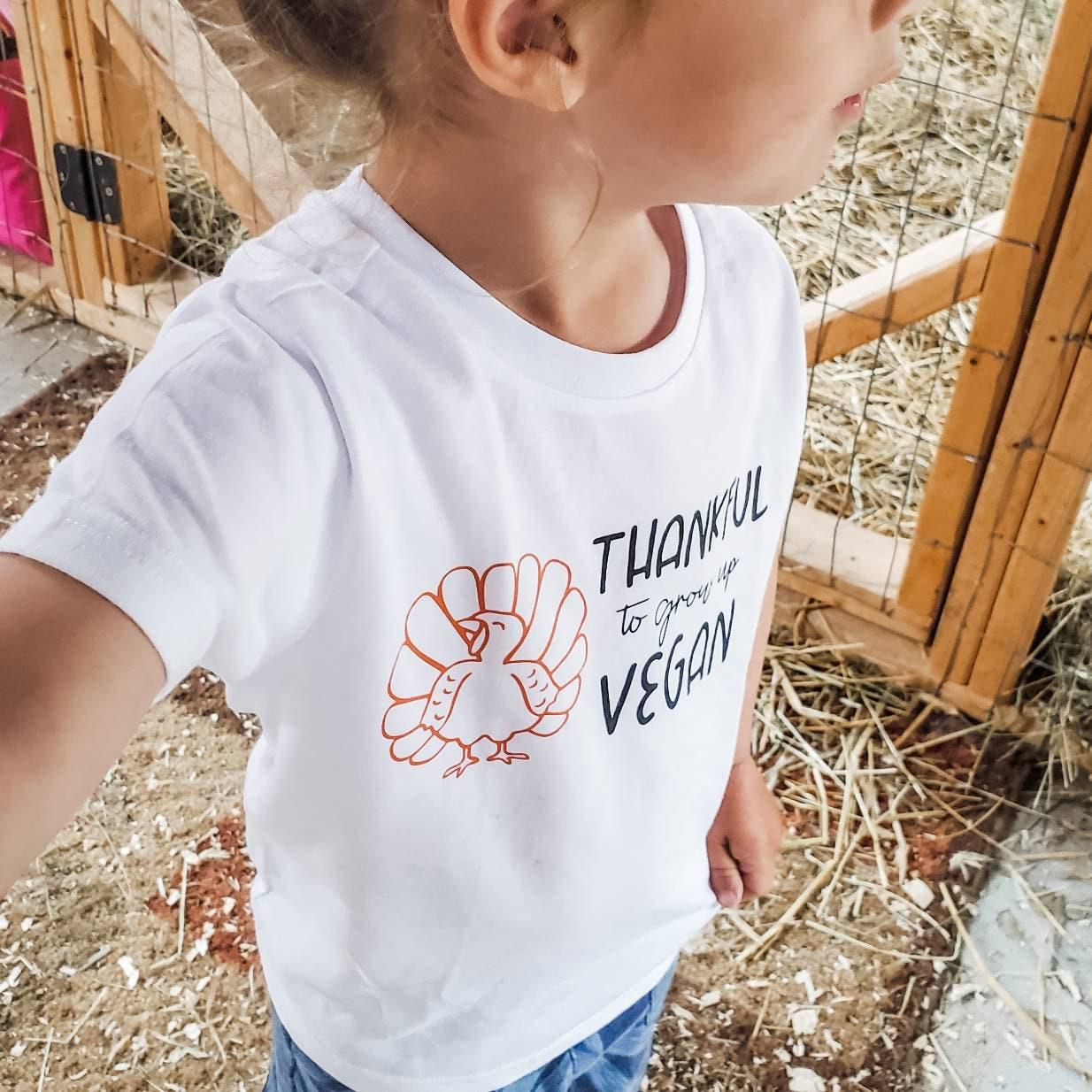 Vegan Toddler Tee Shirt for Thanksgiving