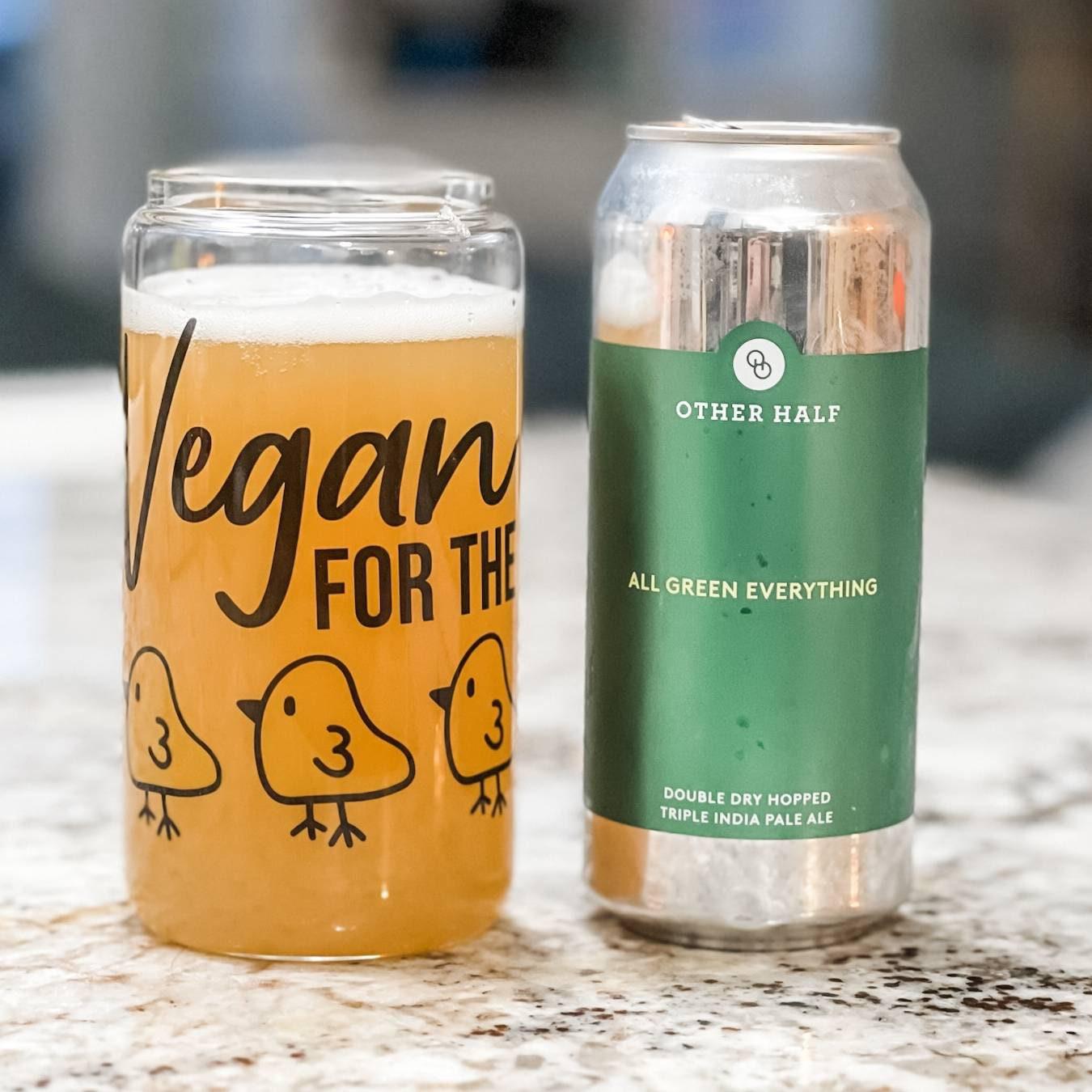 Vegan for the Chicks Glass Can Cup