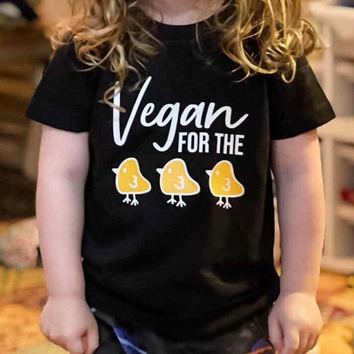 Vegan for the Chicks Kids Shirt and Baby Bodysuit