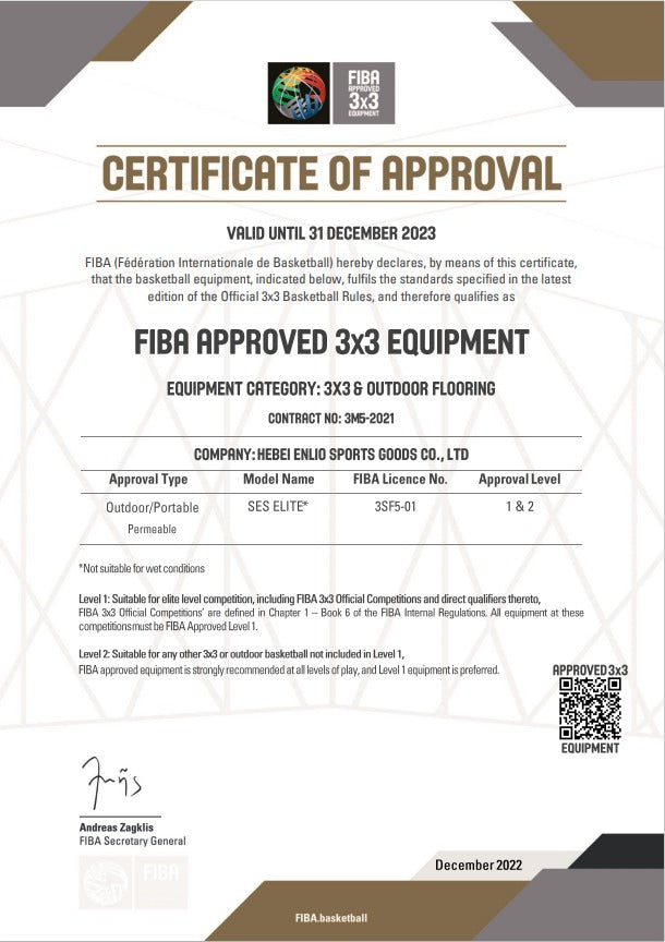 Rental Enlio Official FIBA 3x3 Basketball Court