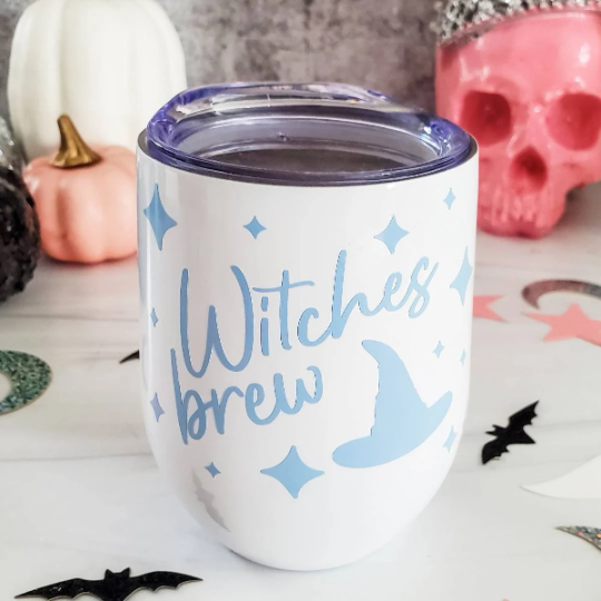 Witches Brew Pastel Halloween Wine Tumbler