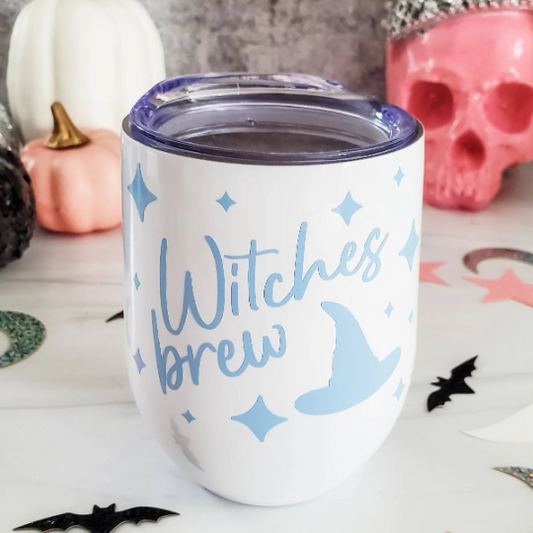 Witches Brew Pastel Halloween Wine Tumbler