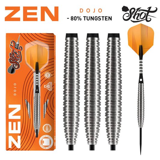 Zen Dojo Steel Tip Dart Set - 80% Tungsten