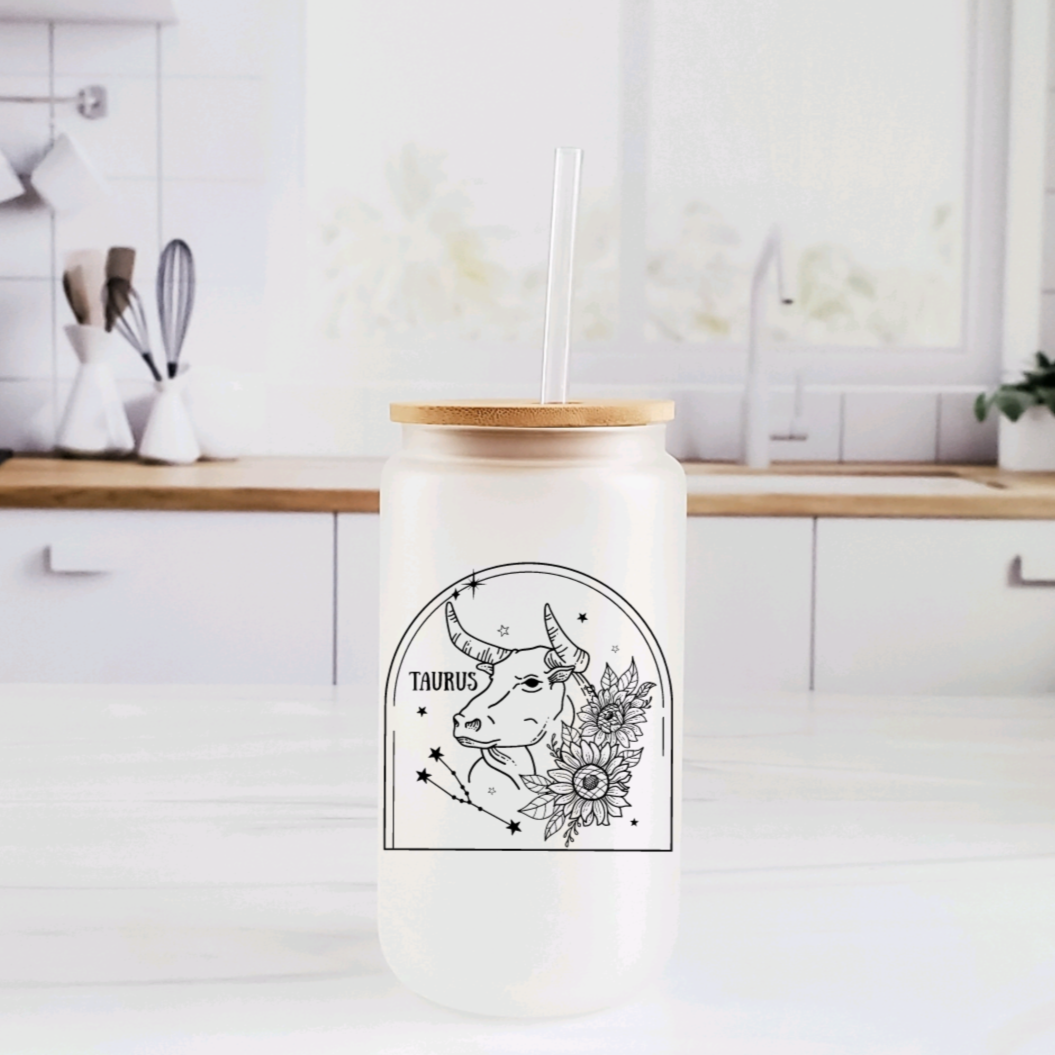 Zodiac Constellation Glass Cup