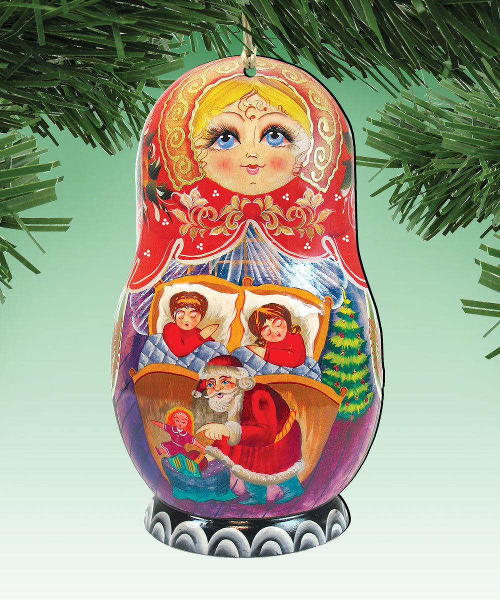 Christmas Doll Wooden Ornaments Set of 3 by G. DeBrekht - Christmas Decor - 8100107S3