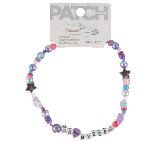 Simplicity 90-60989 Ok Bye Decorative Beaded Shoe Chain, 12.875" L, Multicolor