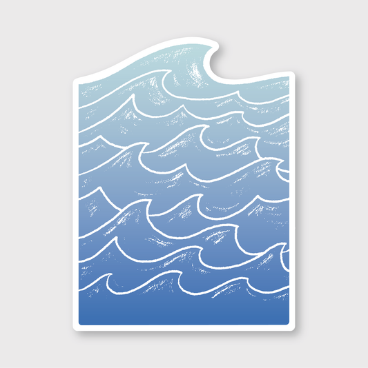 Raging Waves Sticker