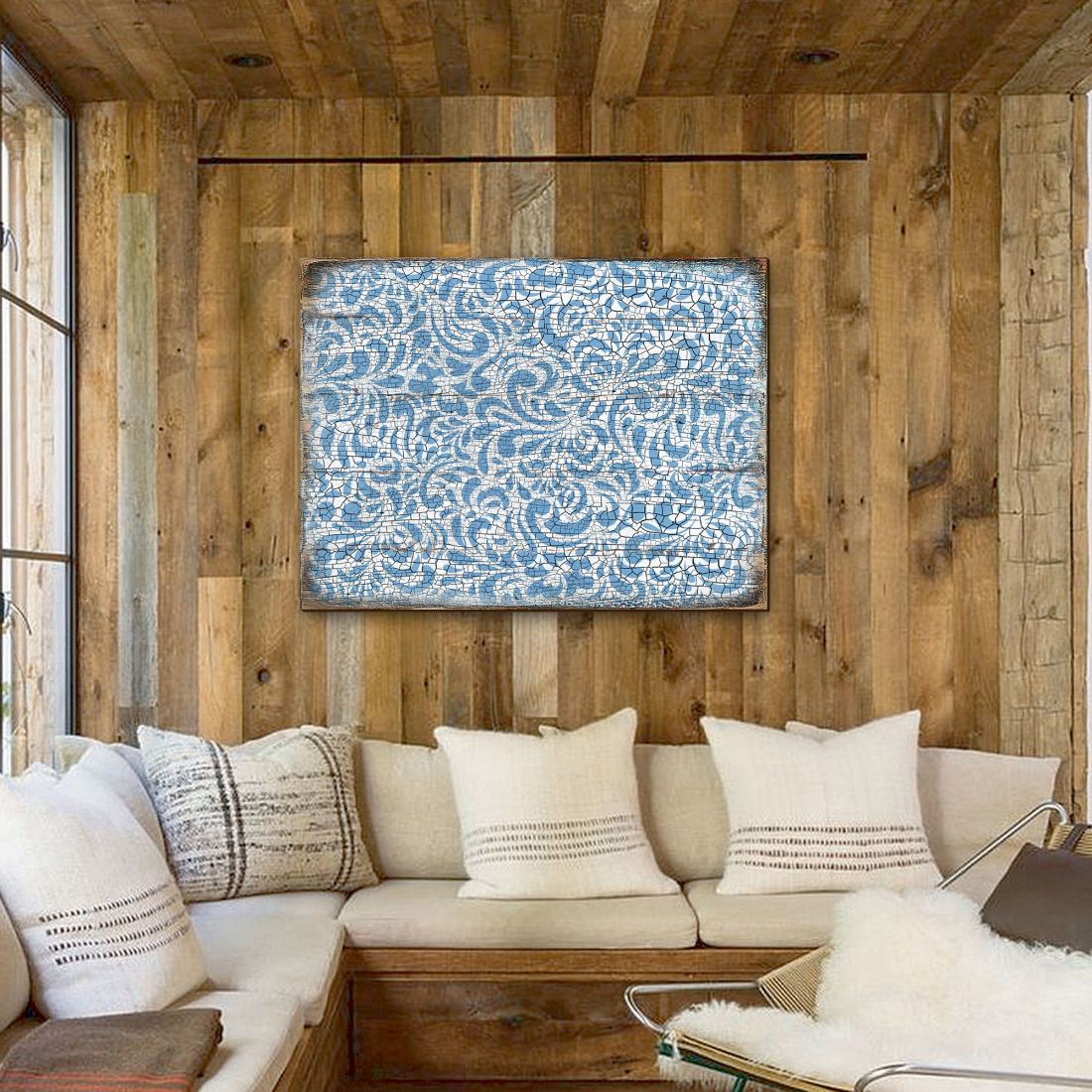 Mowat Wooden Wall Art by G. DeBrekht - Floral Ornamental Decor - 95004B