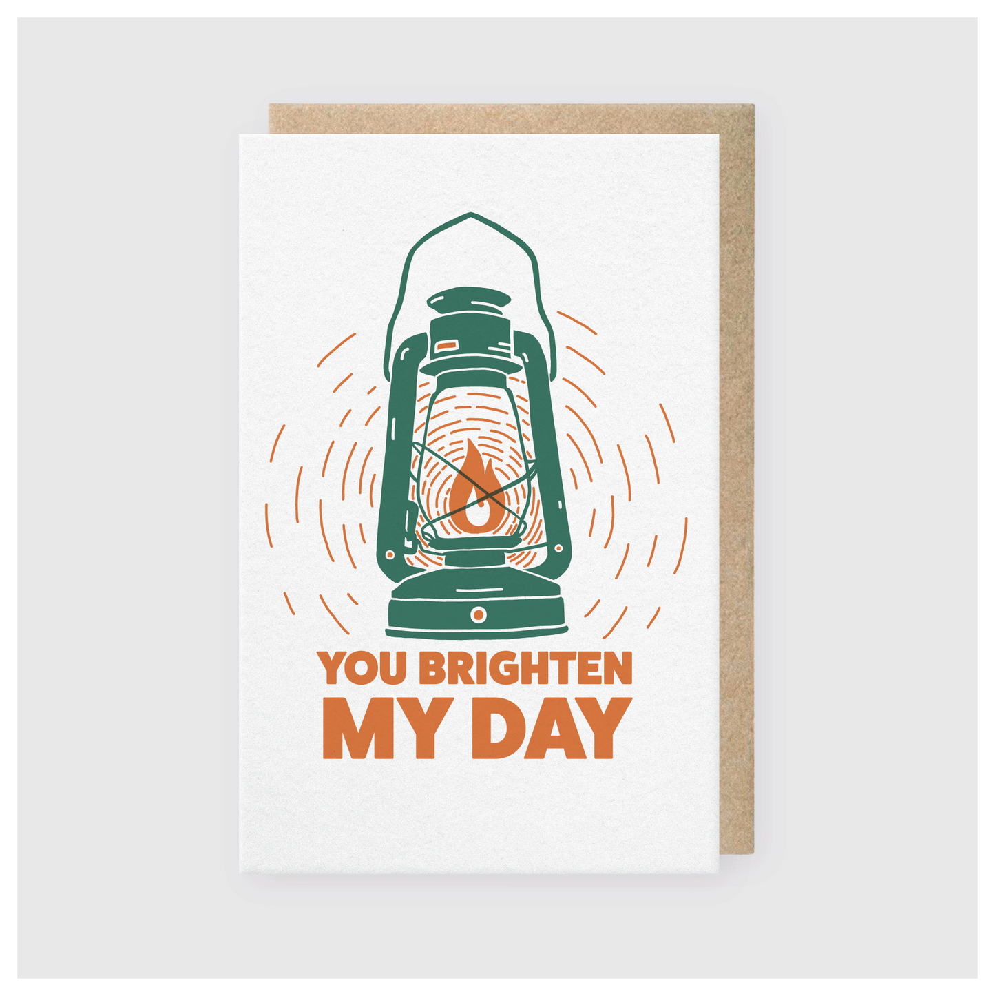 You Brighten My Day Lantern Greeting Card
