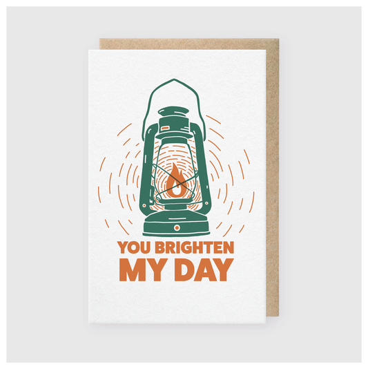 You Brighten My Day Lantern Greeting Card