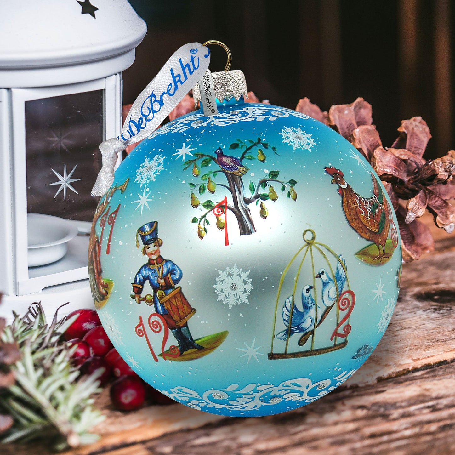 Limited Edition, Oversized 12 Days of Christmas Glass Ornament, Christmas Decor - 73861 by G. DeBrekht