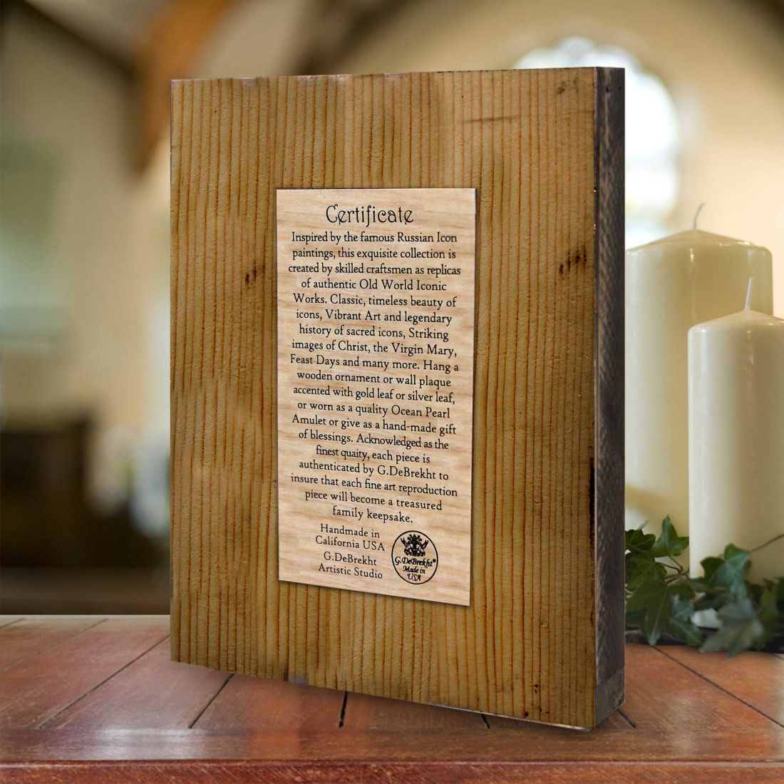 Shepherd Wooden Gold Plated Religious Christian Sacred Icon - Inspirational Icon Decor - 85045