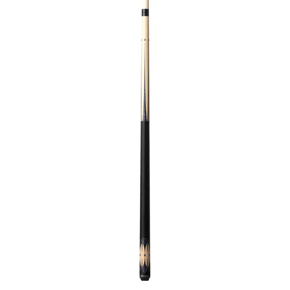 Players Natural Maple & Blue Stone Cue with Black Linen Wrap - 19oz