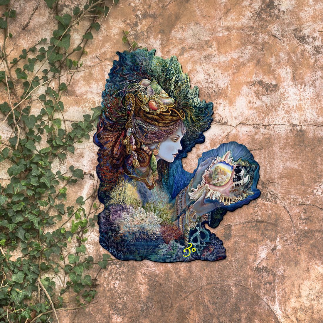 Daughter of the Deep Wall Hanger by Josephine Wall - Coastal Sea-Life Decor - 845617H-JW