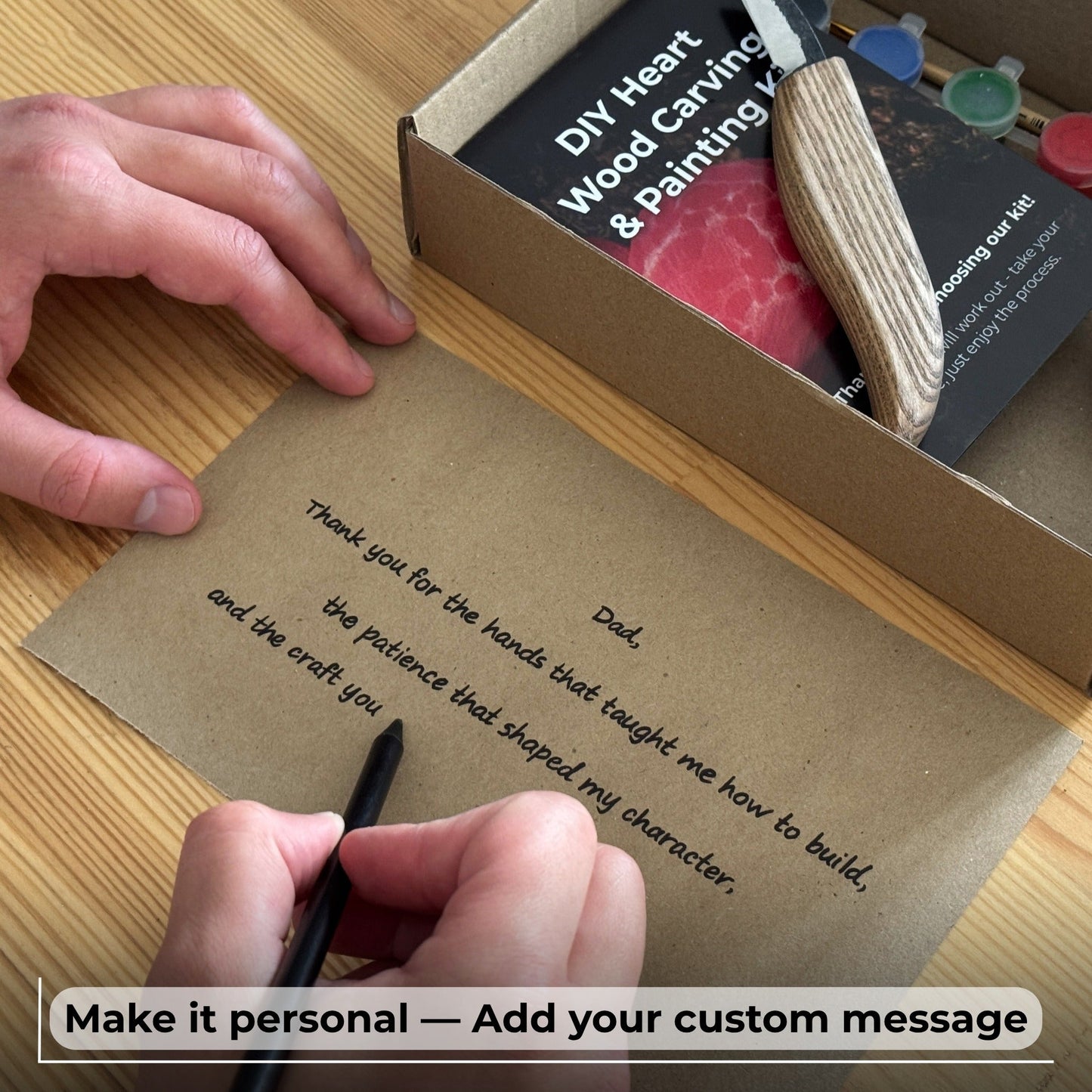 Beginner Heart Wood Carving & Painting Kit — Complete DIY Hobby Set for Adults and Kids