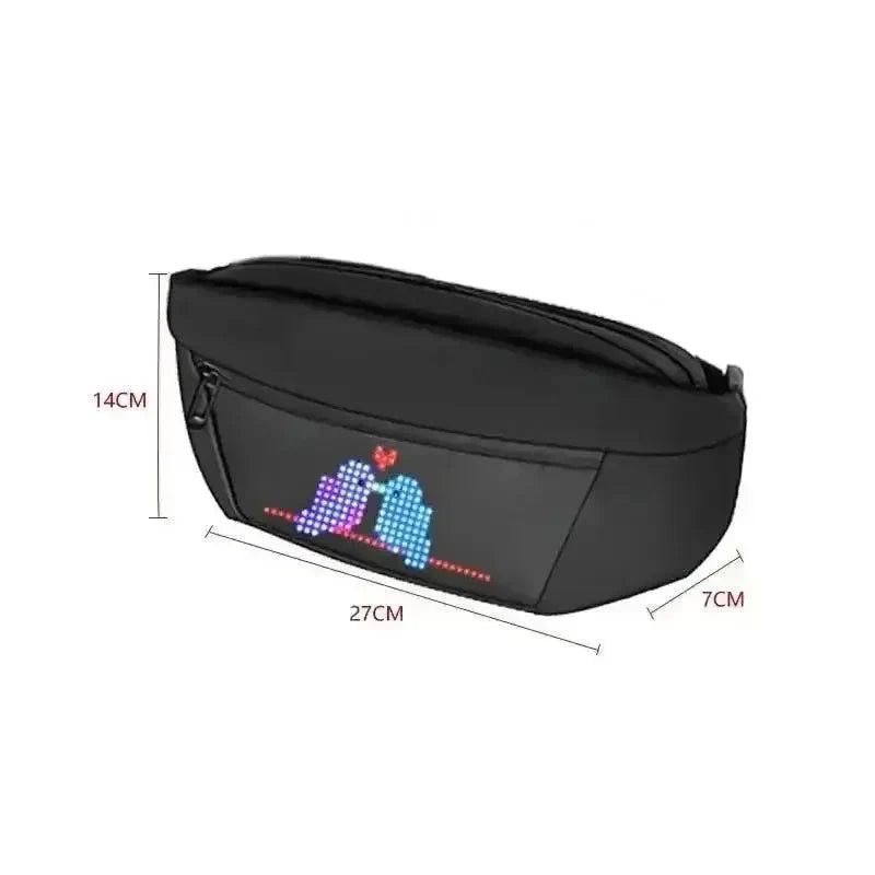 Black LED Pixel Backpacks and Smart Waist Bags