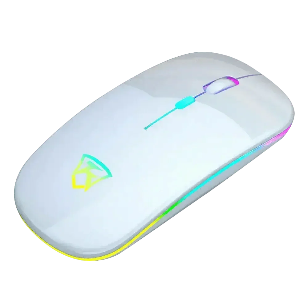 Black USB Rechargeable RGB LED Wireless Mouse