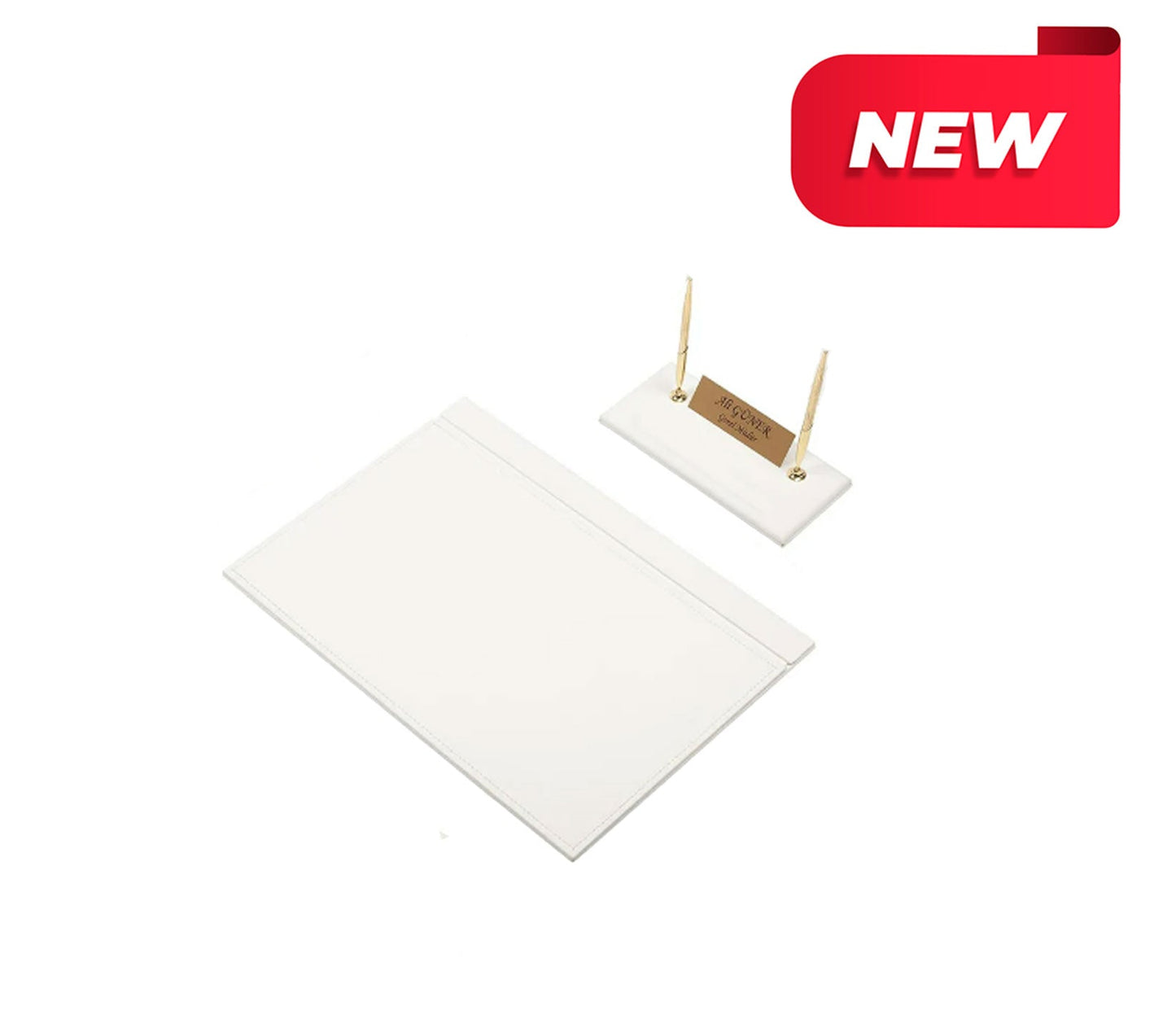 MOOG Leather Desk Set - Black- 2 PCS