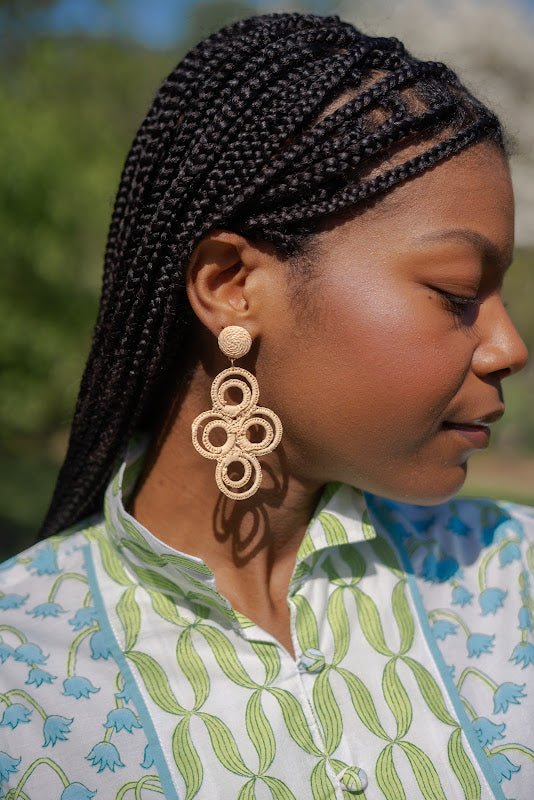 Chloe Raffia  - Drop Earring