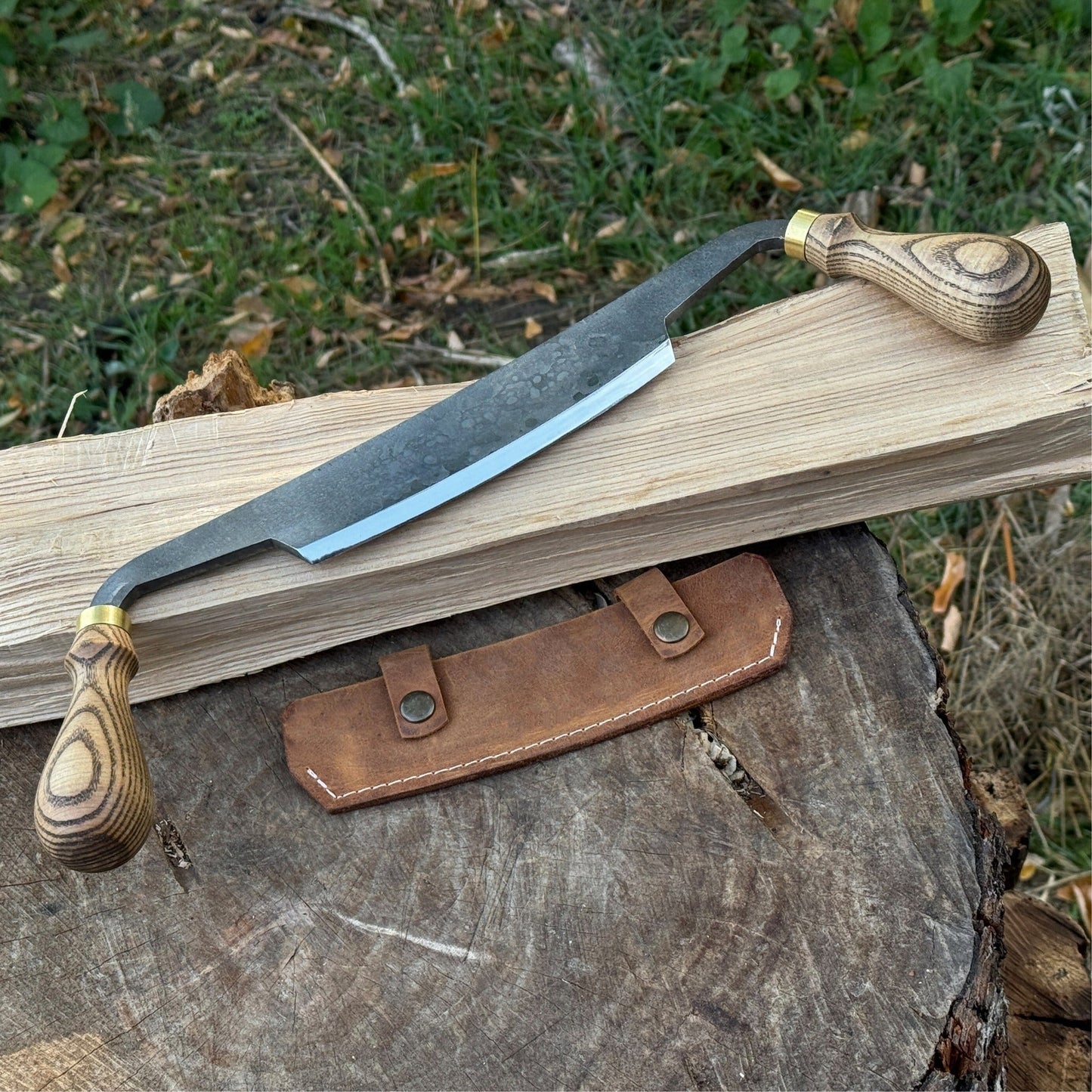 Curved Draw Knife (Push/Pull Shave), 14.5 cm (5.7 inch) Cutting Edge