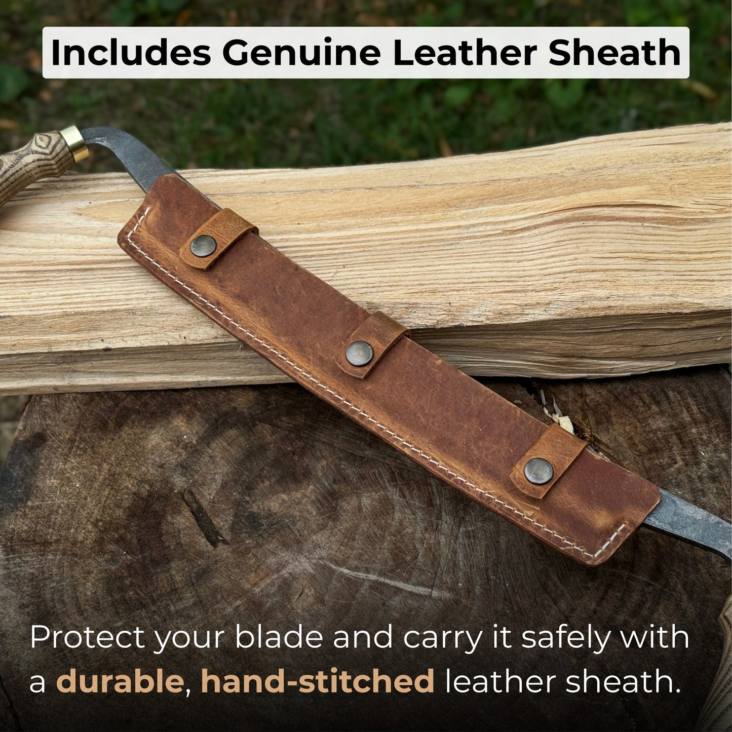 Curved Draw Knife (Push/Pull Shave), 25.5 cm (10 inch) Cutting Edge