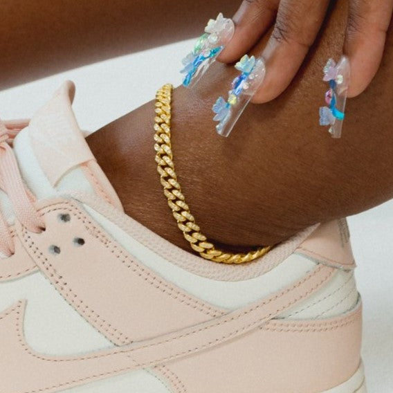 Naked Iced Cuban Anklet