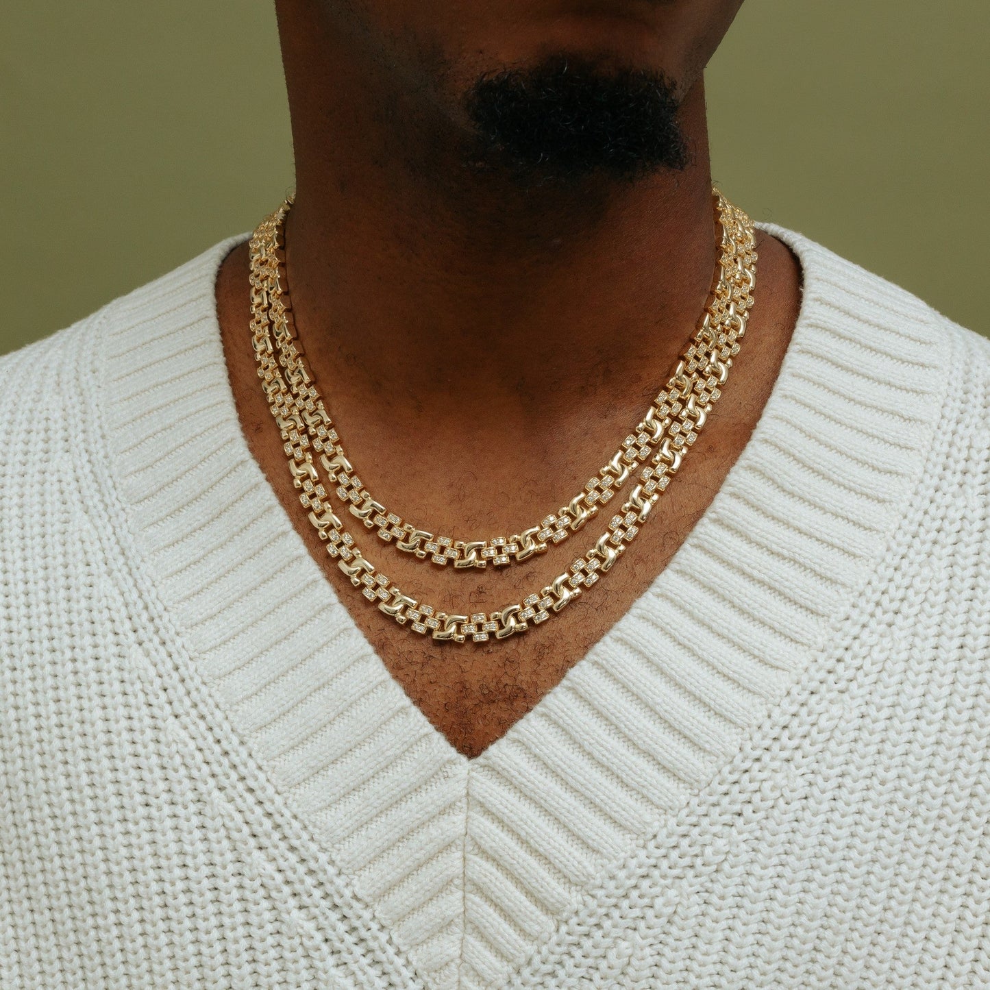 Men's Iced Tribal Chain