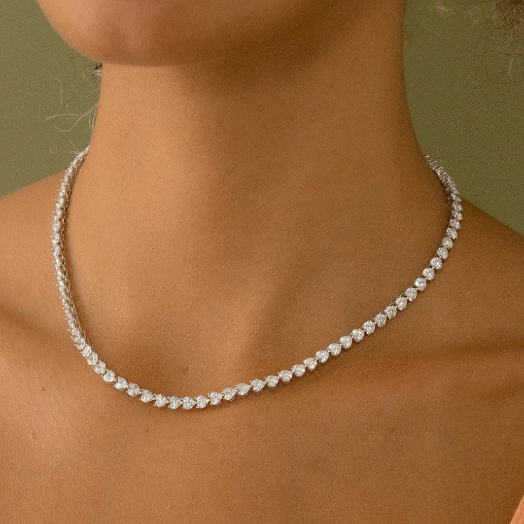 Heart Cut Tennis Chain