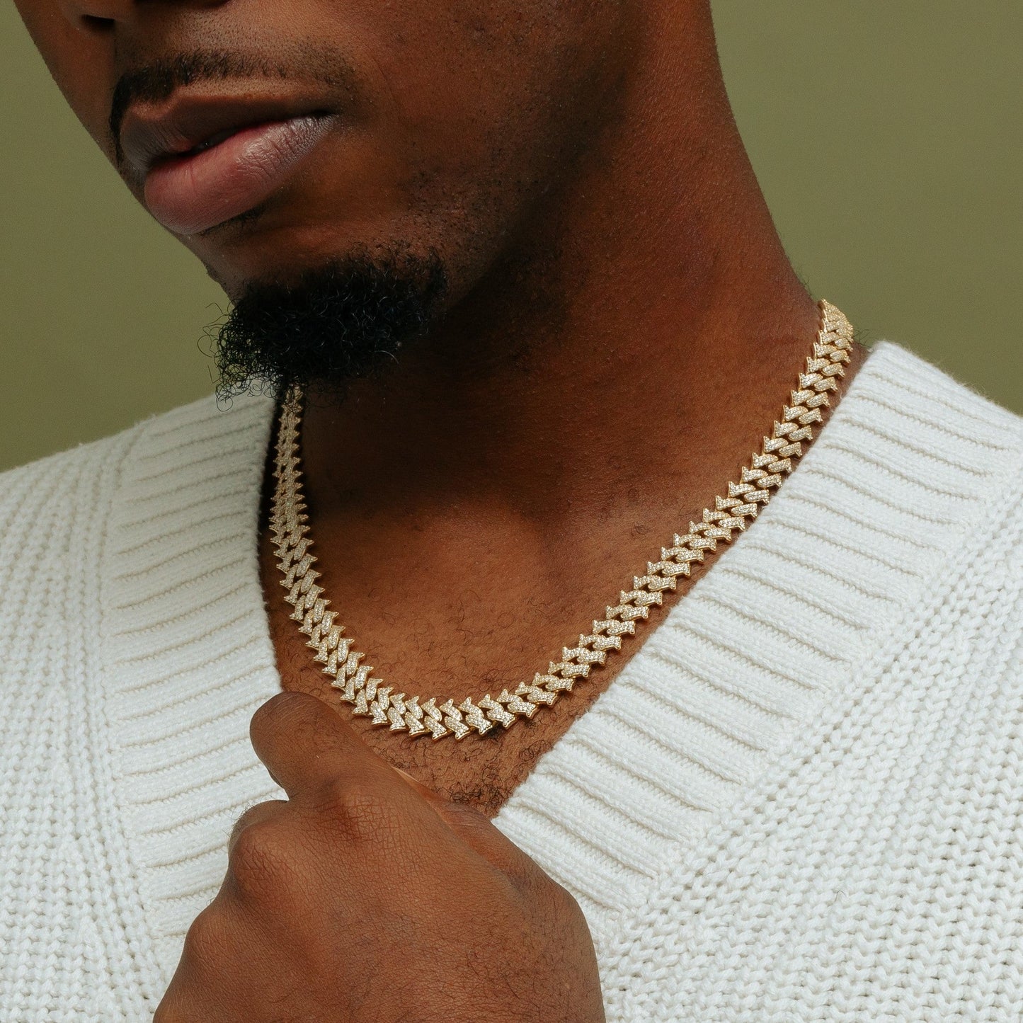 Men's Iced Spiked Cuban Chain