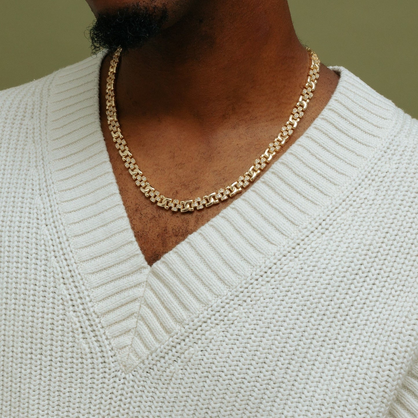 Men's Iced Tribal Chain