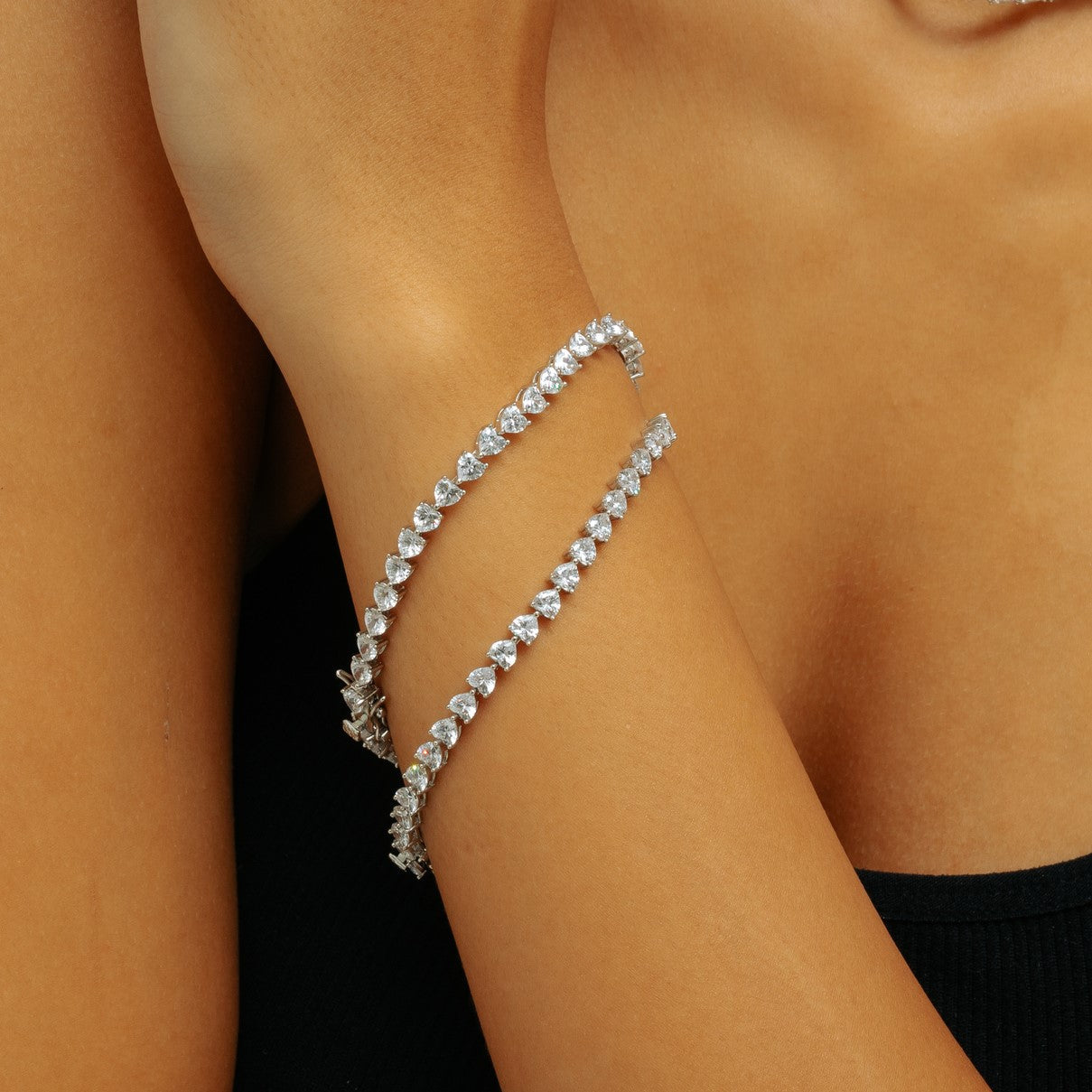 Heart Cut Tennis Bracelet
