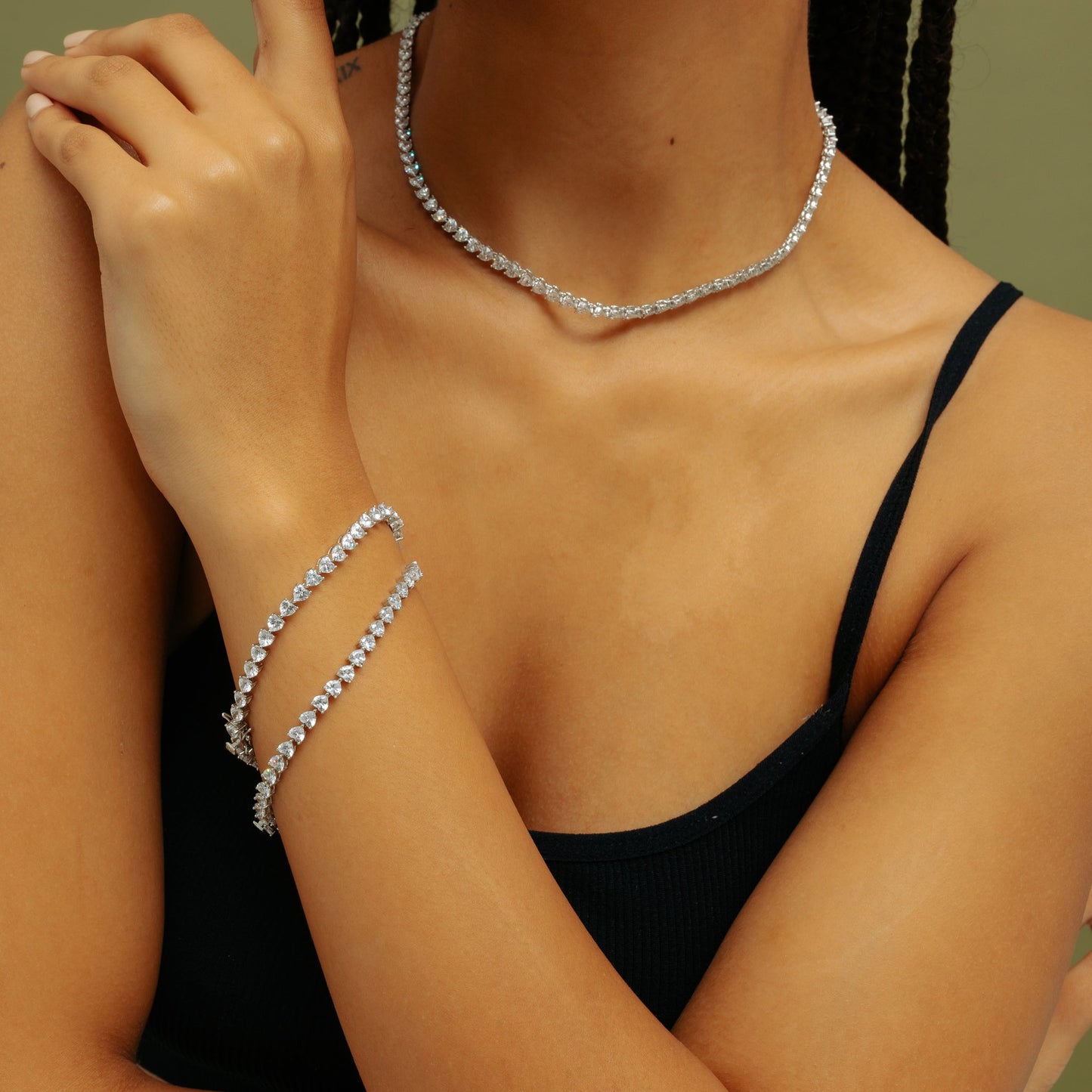 Heart Cut Tennis Bracelet