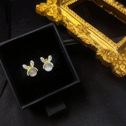 Bunny Opal Studs