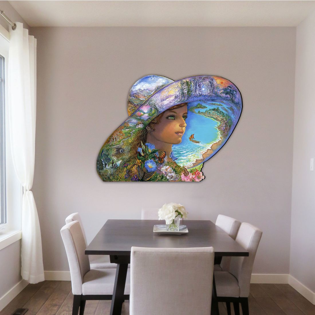 Hat of Timeless Places Wall Hanger by Josephine Wall - Christmas Decor - 845616H-JW