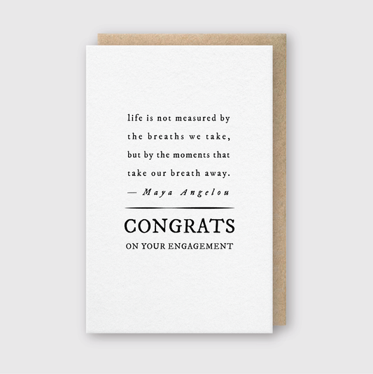Congrats Engagement Quote Greeting Card