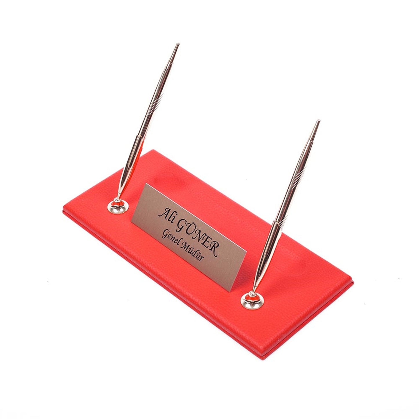 MOOG Leather Desk Set - Red- 2 PCS