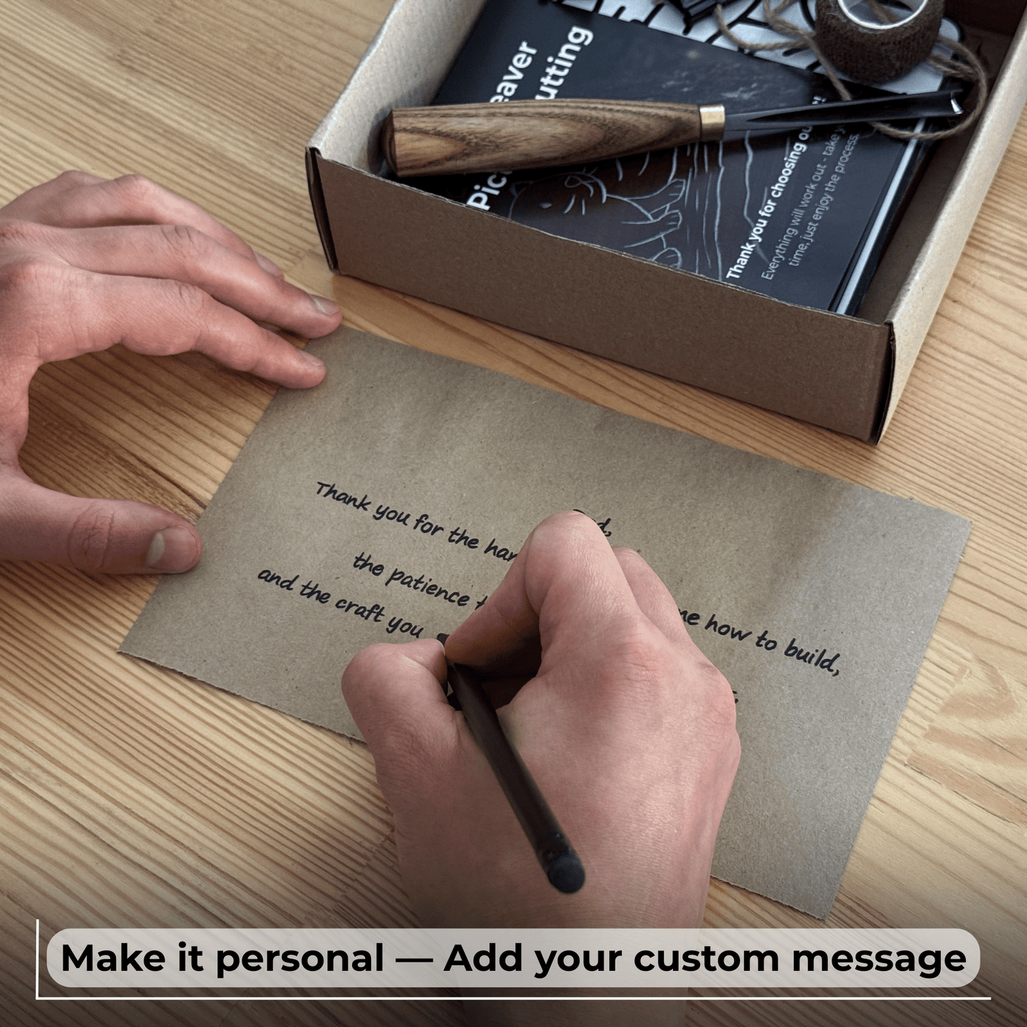 DIY Beaver Carving Kit – Wood Art Set with V-Chisel & Video Guide