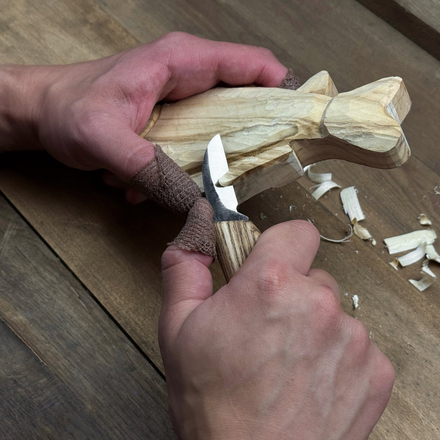 DIY Fish Wood Carving & Painting Kit – Beginner Whittling Set with Video Tutorial