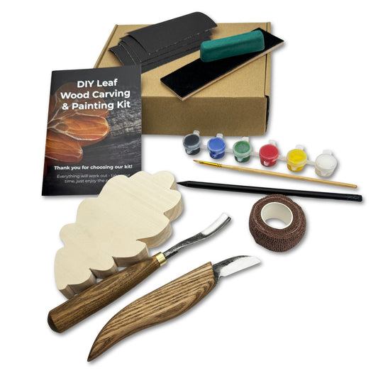 DIY Oak Leaf Carving and Painting Kit
