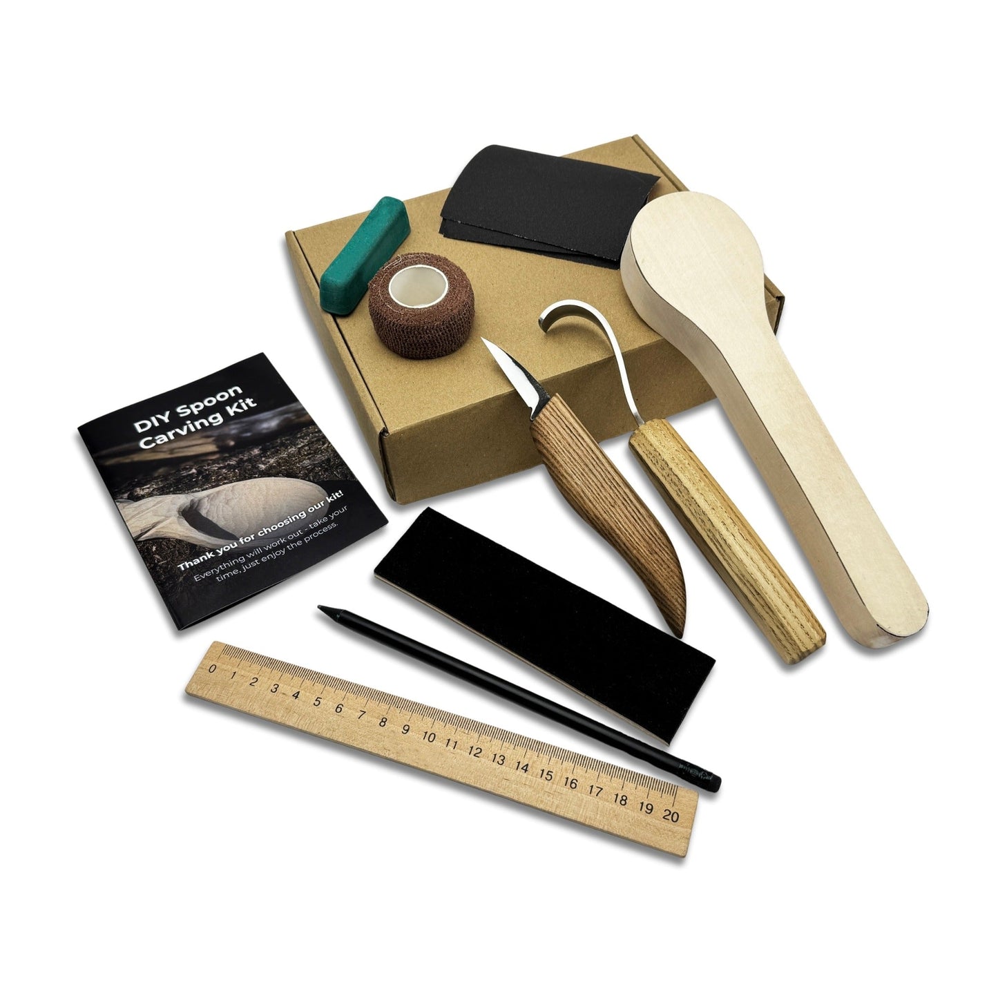 DIY Spoon Carving Kit for Beginners – Hook Knife & Whittling Tools