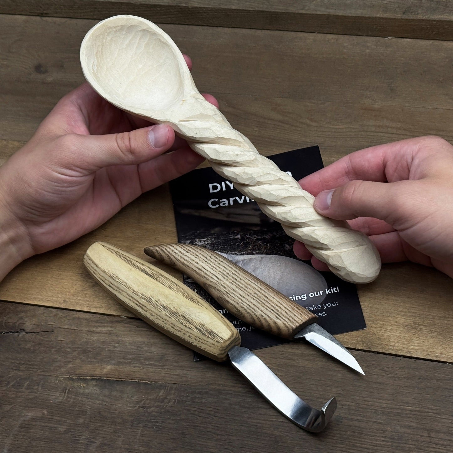 DIY Spoon Carving Kit for Beginners – Hook Knife & Whittling Tools