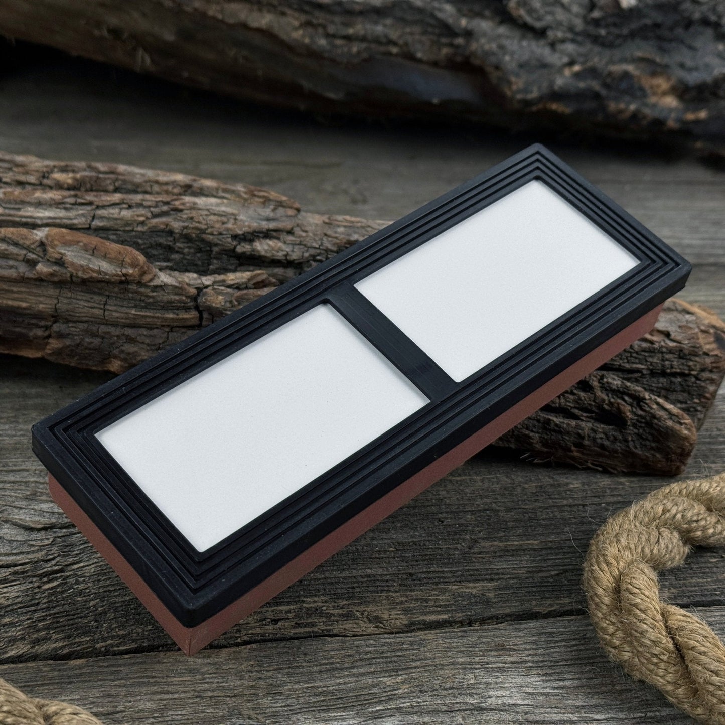 Double-Sided Sharpening Stone with Optional Wooden Stand – Grit #3000 / #8000