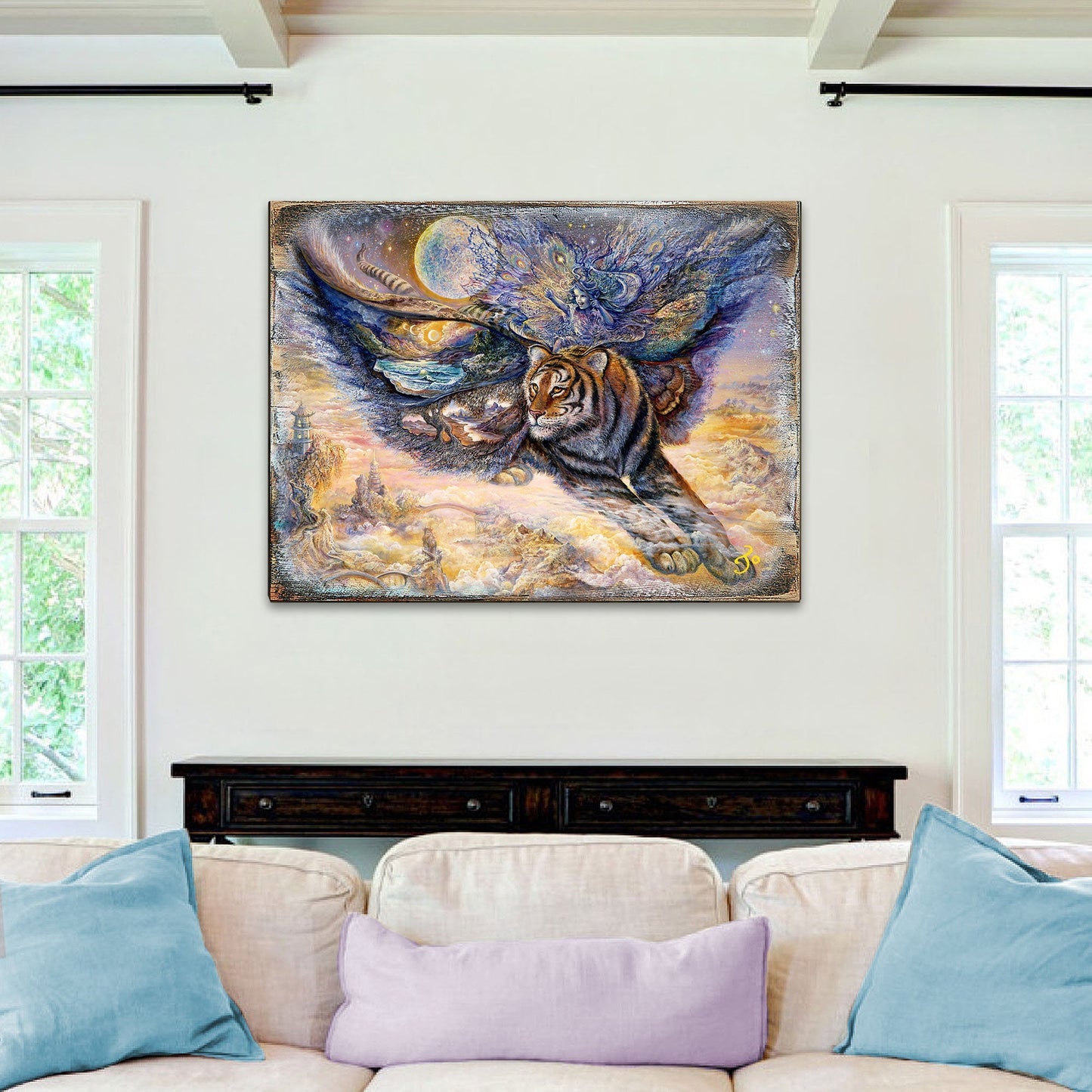 Tiger Moth Decor Fantasy Wooden Wall Art by Josephine Wall - Fantasy Decor - 852145-JW