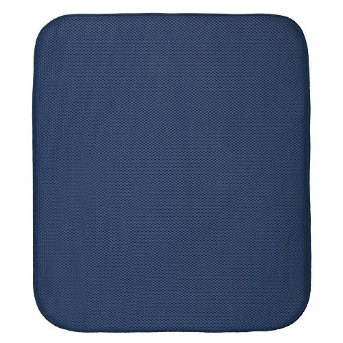 InterDesign iDry Kitchen Mat, 18 x 16 - Large, Navy/White